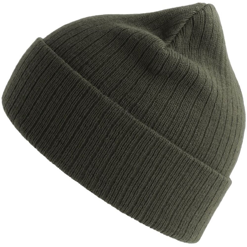 Atlantis Unisex Adult Rio Ribbed Recycled Beanie / Olive